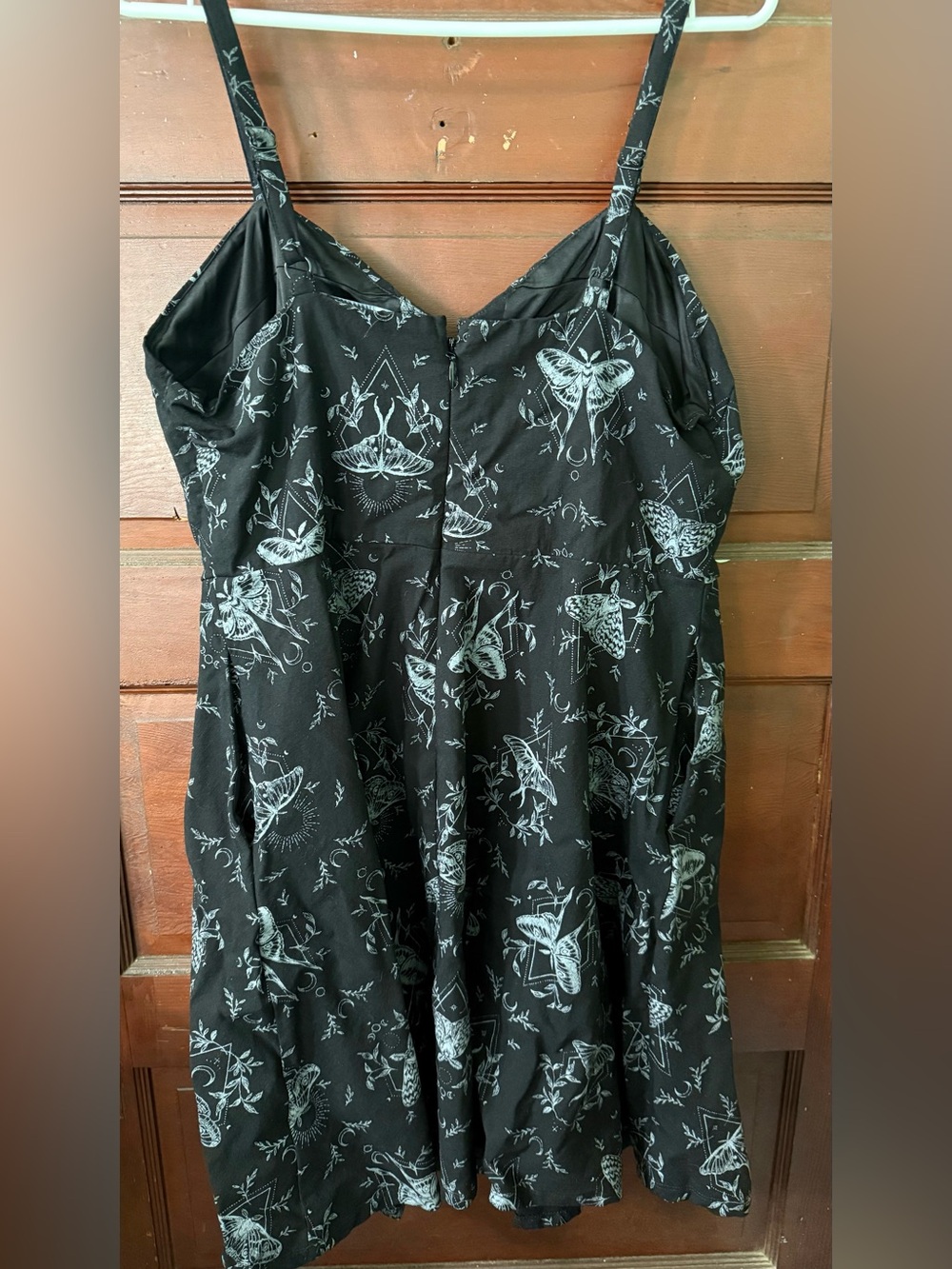 Torrid Nightfall Corset Mini Dress with Lace-Up Bodice - Mystic Moths Deep Black - Picture 3 of 5